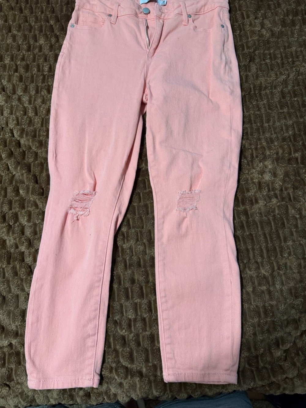 Just Fab Coral distressed Skinny Jeans